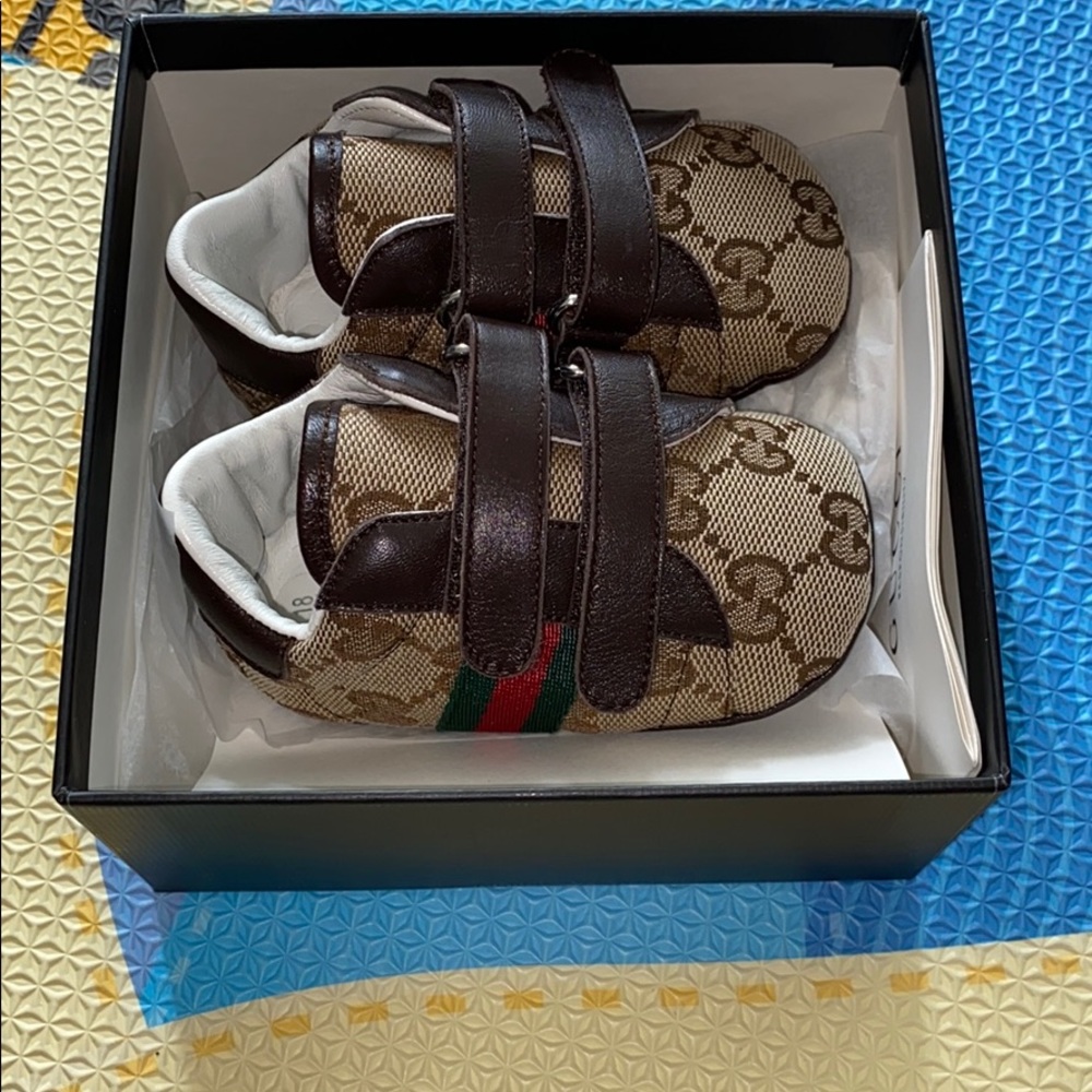 Brown Baby Gucci Shoes